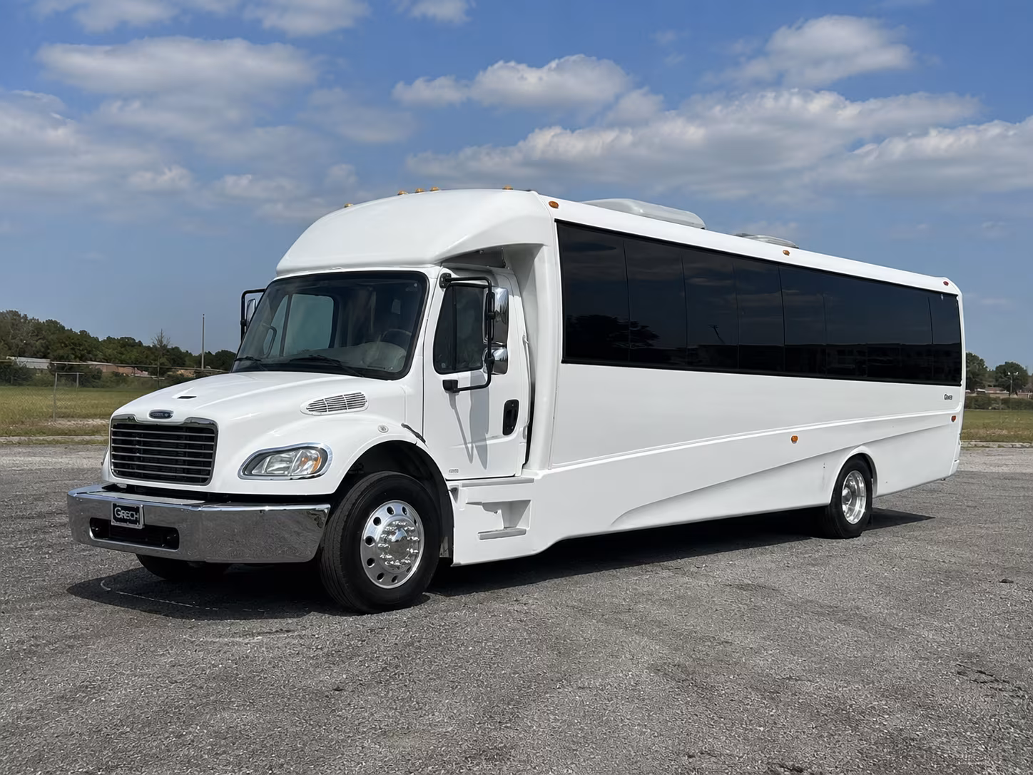 Passenger seating aboard a party bus rental serving San Francisco