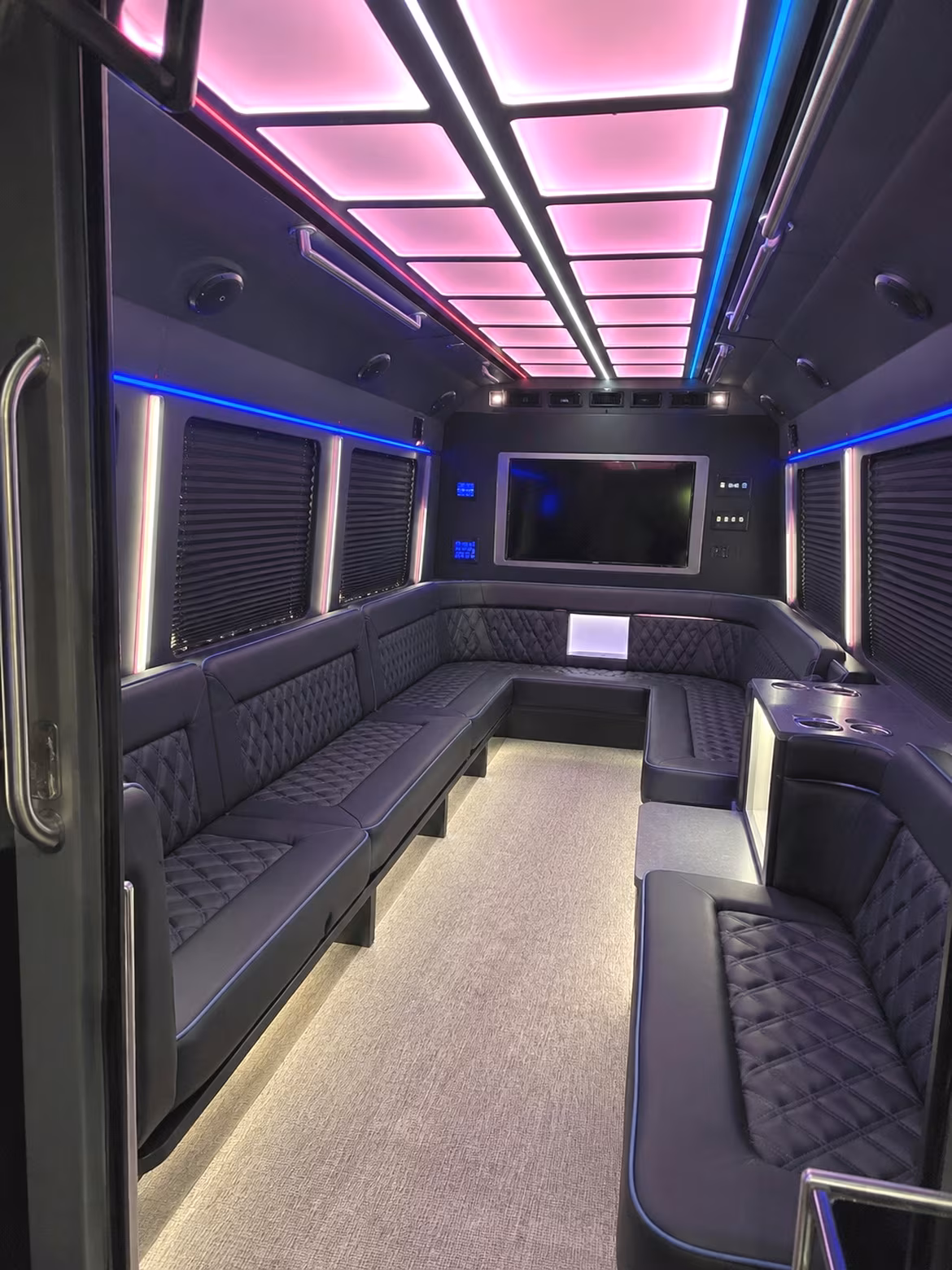 San Francisco Sporting Event Transportation party bus interior